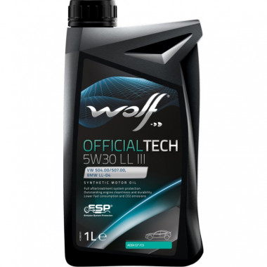 Моторное масло Wolf Officialtech 5W30 LL III 1l