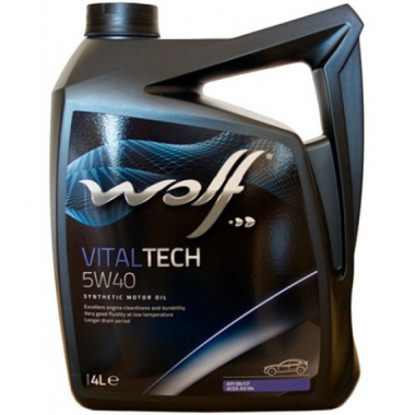 Моторное масло Wolf VitalTech 5W-40 4л