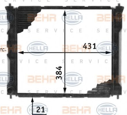 BEHR HELLA SERVICE 8MK 376 707-091