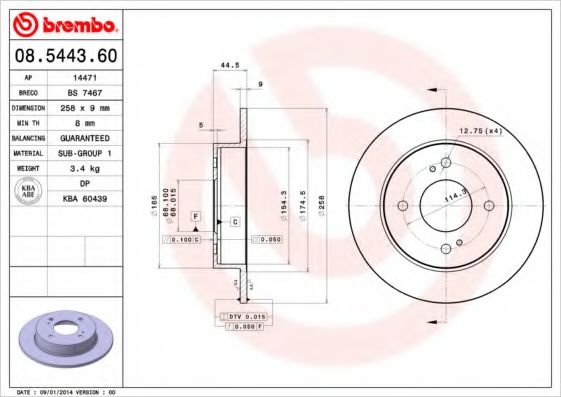 BREMBO 08.5443.60