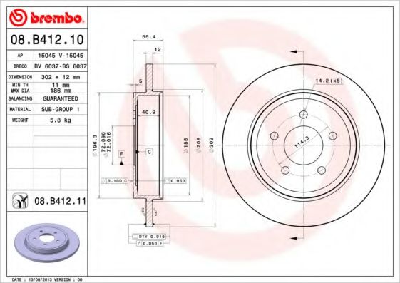 BREMBO 08.B412.11